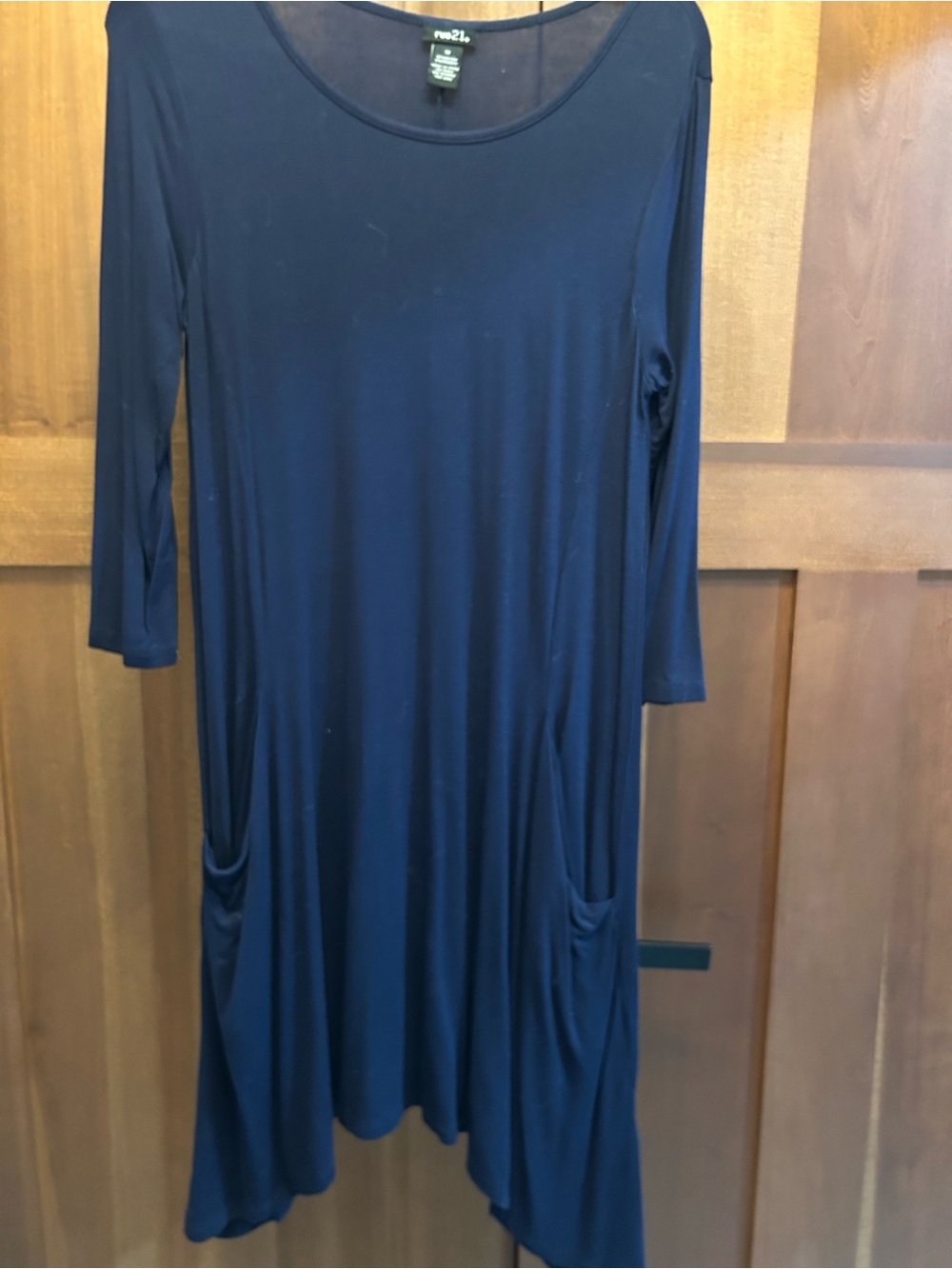 3/$15 Rue21 Women's Navy Blue Scoop Neck Pocket Dress medium.